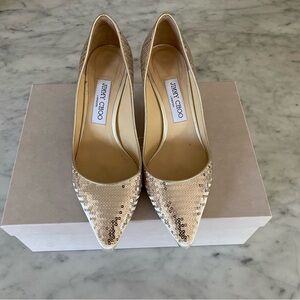 Jimmy Choo Satin with Sequins ‘Romy’ Heel